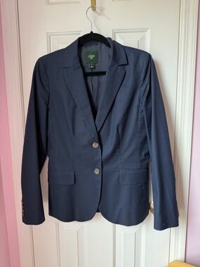 J. Crew Navy Two-Button Classic Blazer